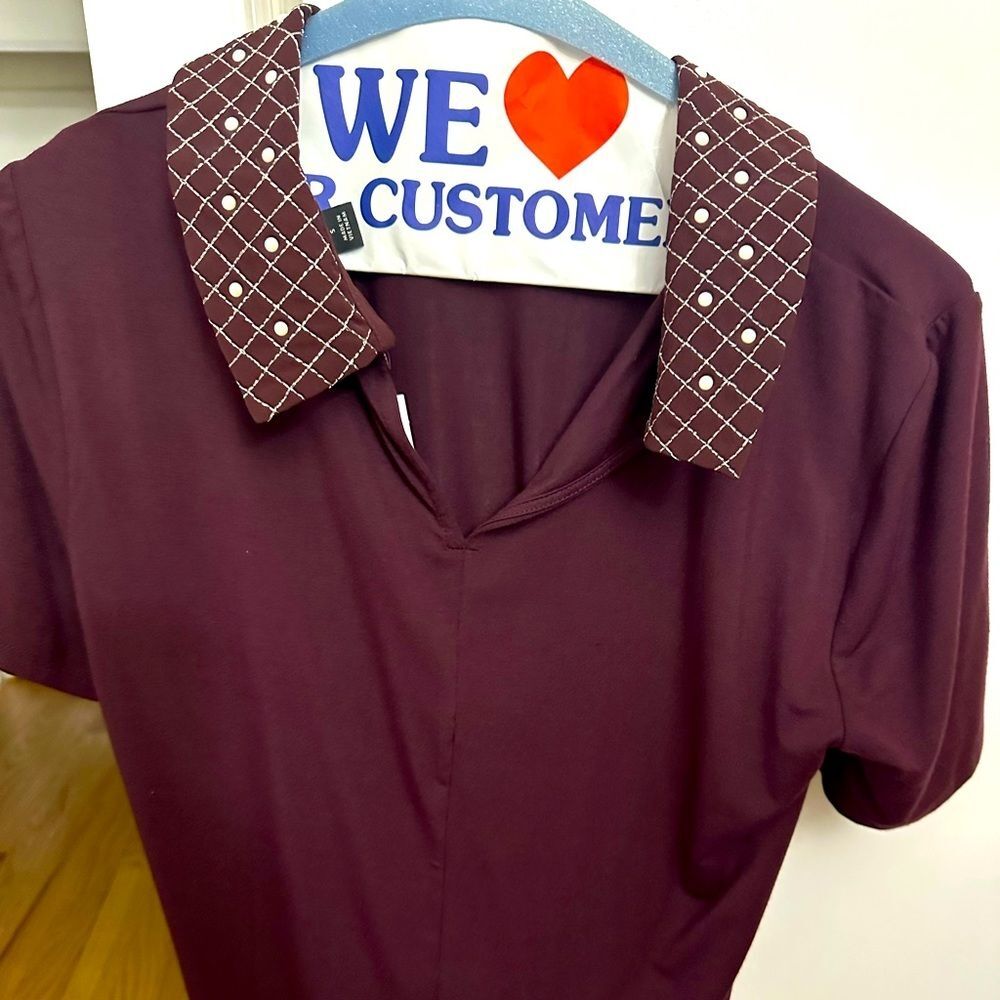NWT Ann Taylor Factory womens pearlized Blouse Size S